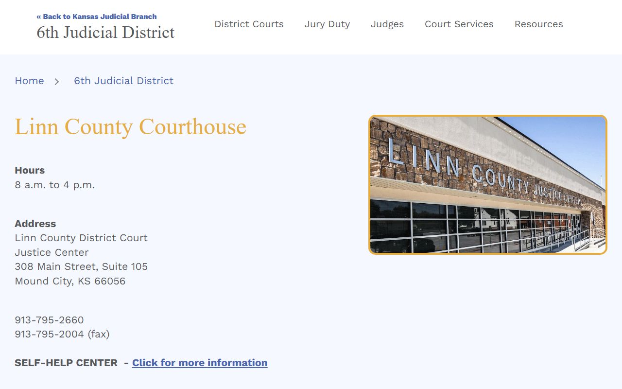 Linn County District Court records after jail arrest location