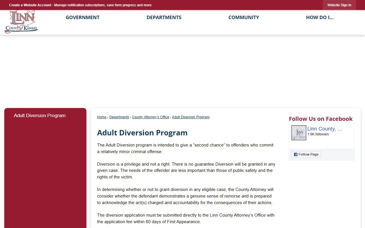 Linn County court records after arrest adult diversion information